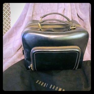 Bobbi Brown leather travel makeup bag/case.
